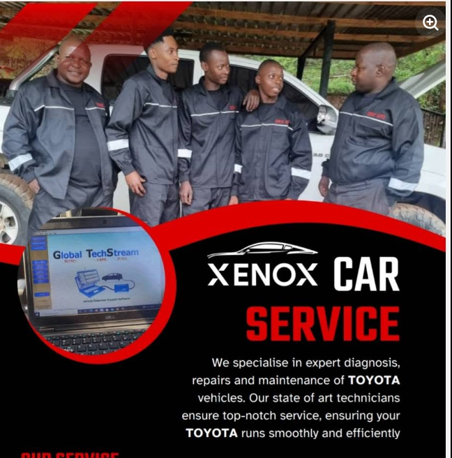 XENOX Auto Services team with a Toyota Hilux